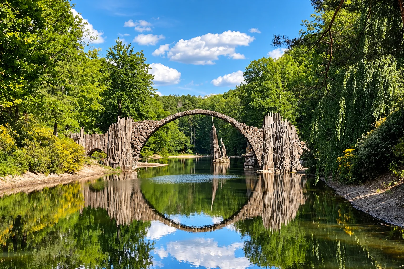 Rakotzbrücke im Rhododendronpark Kromlau